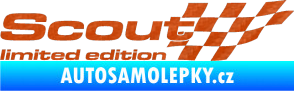 Samolepka Scout limited edition pravá 3D karbon oranžový