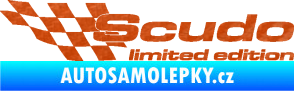 Samolepka Scudo limited edition levá 3D karbon oranžový