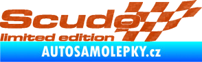 Samolepka Scudo limited edition pravá 3D karbon oranžový