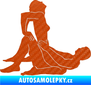 Samolepka Sexy siluety 021 3D karbon oranžový