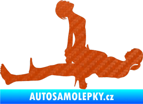 Samolepka Sexy siluety 034 3D karbon oranžový