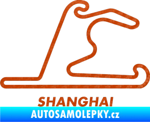 Samolepka Okruh Shanghai 3D karbon oranžový