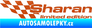 Samolepka Sharan limited edition levá 3D karbon oranžový