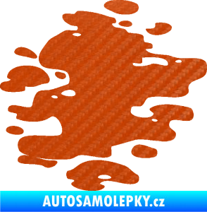 Samolepka Skvrna 001 pravá kaňka 3D karbon oranžový