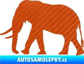 Samolepka Slon 002 levá 3D karbon oranžový
