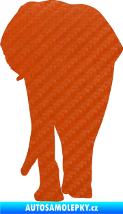 Samolepka Slon 008 levá 3D karbon oranžový