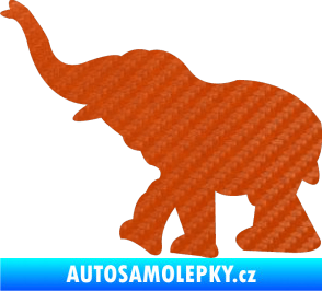 Samolepka Slon 022 levá 3D karbon oranžový