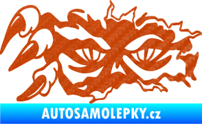 Samolepka Šmírák 002 pravá 3D karbon oranžový