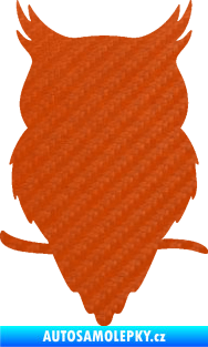 Samolepka Sova 001 levá 3D karbon oranžový