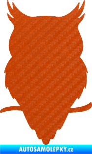 Samolepka Sova 001 pravá 3D karbon oranžový