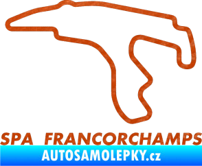 Samolepka Okruh Spa Francorchamps 3D karbon oranžový