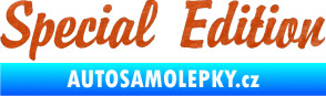 Samolepka Special edition 001 3D karbon oranžový