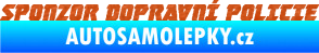 Samolepka Sponzor dopravní policie 001 3D karbon oranžový