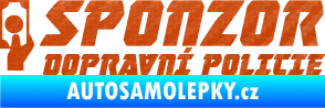 Samolepka Sponzor dopravní policie 004 3D karbon oranžový