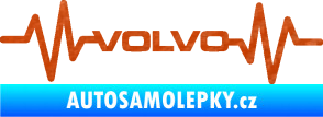Samolepka Srdeční tep 020 volvo 3D karbon oranžový