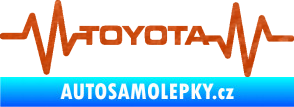 Samolepka Srdeční tep 022 toyota 3D karbon oranžový