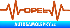 Samolepka Srdeční tep 029 Opel 3D karbon oranžový