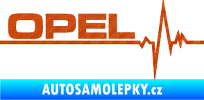 Samolepka Srdeční tep 036 levá Opel 3D karbon oranžový