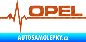 Samolepka Srdeční tep 036 pravá Opel 3D karbon oranžový