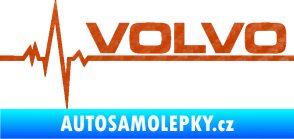 Samolepka Srdeční tep 037 pravá Volvo 3D karbon oranžový