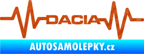 Samolepka Srdeční tep 044 levá Dacia 3D karbon oranžový