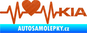 Samolepka Srdeční tep 048 pravá Kia 3D karbon oranžový