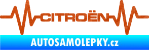 Samolepka Srdeční tep 057 Citroen 3D karbon oranžový