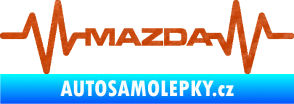 Samolepka Srdeční tep 059 Mazda 3D karbon oranžový