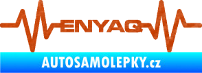 Samolepka Srdeční tep 063 Enyaq 3D karbon oranžový