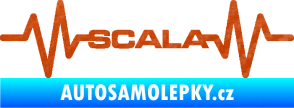 Samolepka Srdeční tep 075 Scala 3D karbon oranžový