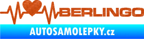 Samolepka Srdeční tep 092 pravá Berlingo Citroen 3D karbon oranžový