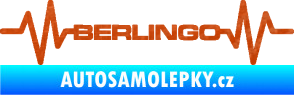 Samolepka Srdeční tep 093 Berlingo Citroen 3D karbon oranžový