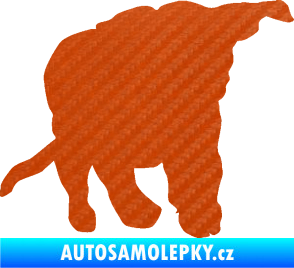 Samolepka Štěňátko 003 pravá 3D karbon oranžový