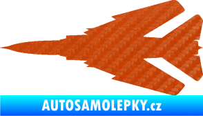 Samolepka Stíhací letoun 007 levá MIG 3D karbon oranžový