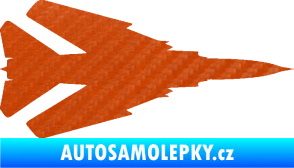 Samolepka Stíhací letoun 007 pravá MIG 3D karbon oranžový
