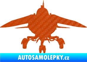 Samolepka Stíhací letoun 008  MIG 3D karbon oranžový