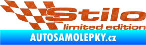 Samolepka Stilo limited edition levá 3D karbon oranžový