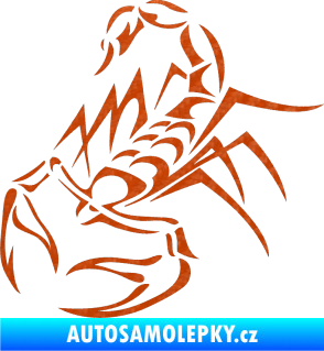 Samolepka Štír 017 levá 3D karbon oranžový