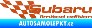 Samolepka Subaru limited edition levá 3D karbon oranžový