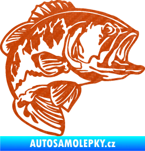 Samolepka Sumec 007 pravá 3D karbon oranžový