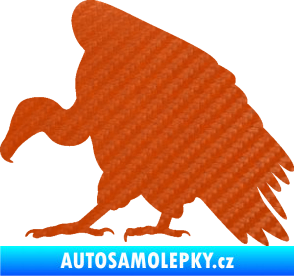 Samolepka Sup 001 levá 3D karbon oranžový