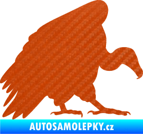 Samolepka Sup 001 pravá 3D karbon oranžový