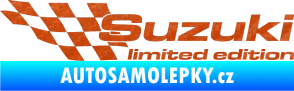 Samolepka Suzuki limited edition levá 3D karbon oranžový