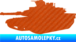 Samolepka Tank 002 levá M1 Abrams 3D karbon oranžový