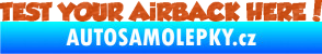 Samolepka Test your airback here! 3D karbon oranžový
