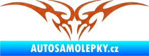 Samolepka Tetování 001 3D karbon oranžový