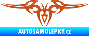 Samolepka Tetování 006 3D karbon oranžový