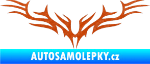 Samolepka Tetování 008 3D karbon oranžový