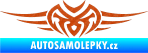 Samolepka Tetování 013 3D karbon oranžový