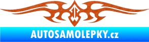 Samolepka Tetování 018 3D karbon oranžový